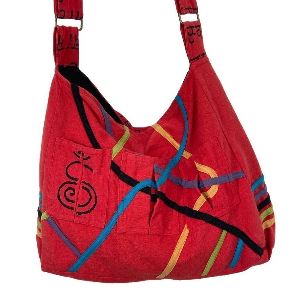 The Collection Royal crossbody bag 100% cotton boho festival made in Nepal.